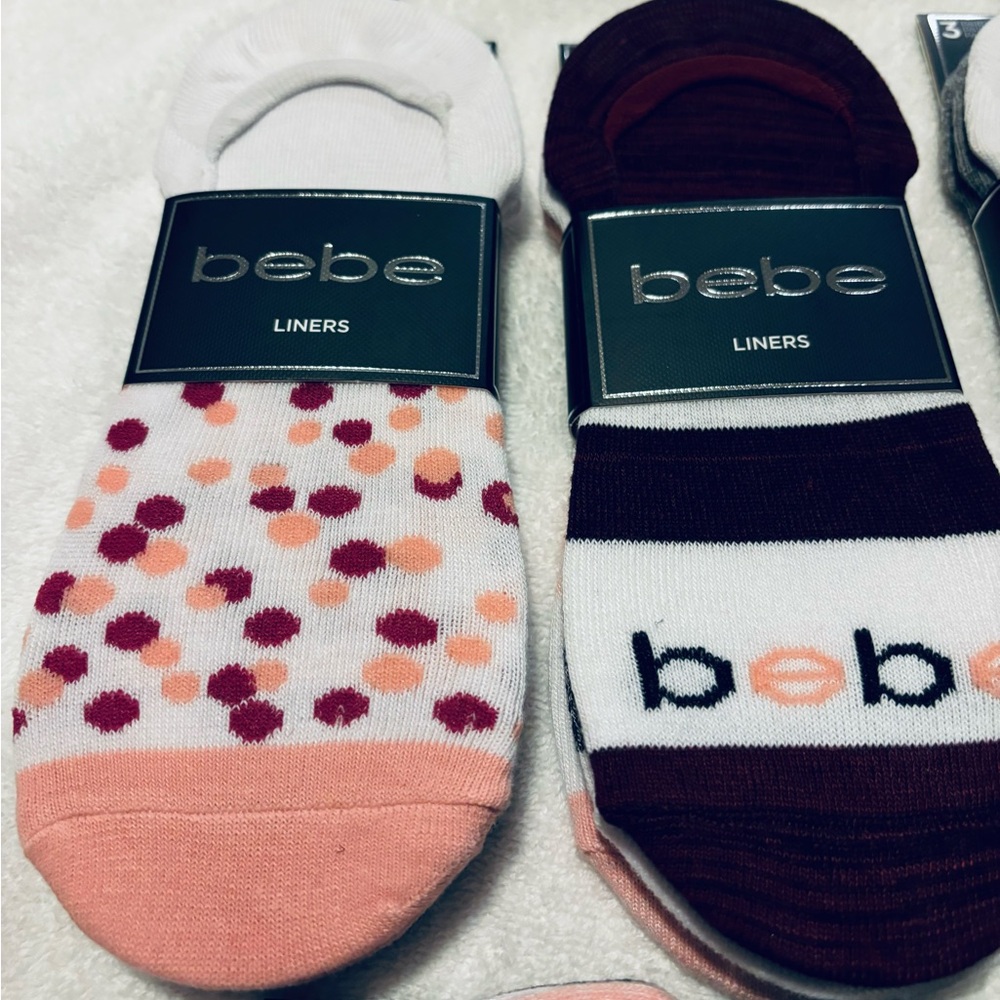 BEBE Nylon Spandex Liners Socks - Size 4-10 - 5 Packs in sets of 3 = 15 pairs - Picture 2 of 7